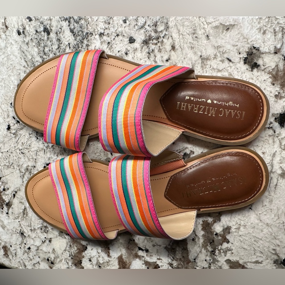 New, Isaac Mizrahi Pennylane slide sandals